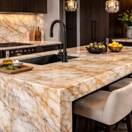 Turkey Sea Gold Premium Marble Slab